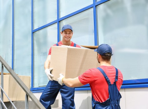 Same day removals service loading boxes and household items