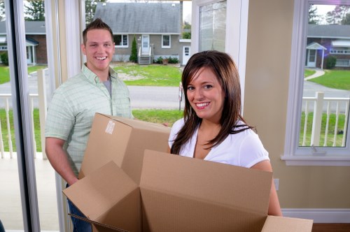 Removal van ready for a home move in Harrow