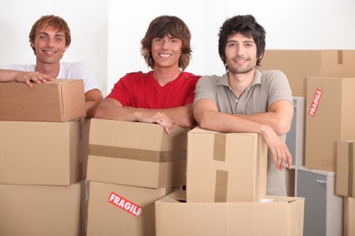 Commercial moving van and loading process for a Harrow business move