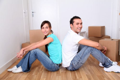 Domestic removals team working on a property move in Harrow