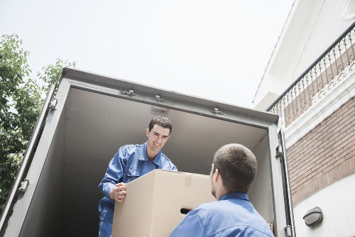 Flat removal service in Harrow showing careful stair and access handling