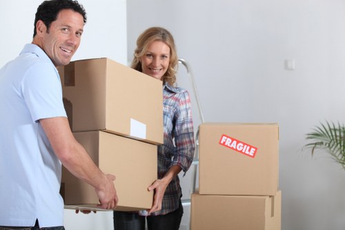 Commercial office relocation support in Harrow with desks and equipment